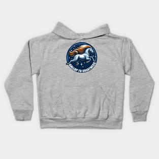 Gallop to Greatness: Spirited Horse's Triumph Kids Hoodie